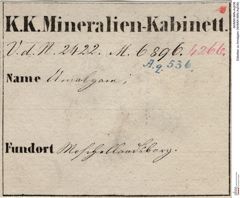 Etiketten zu Amalgam (NHMW-MIN-Aq536)